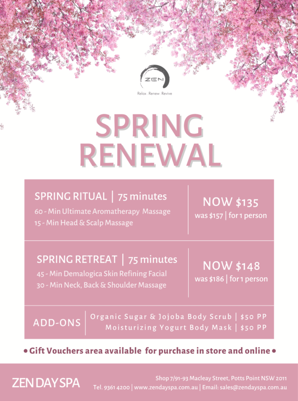 Spring Renewal 2022 - Zen Day Spa