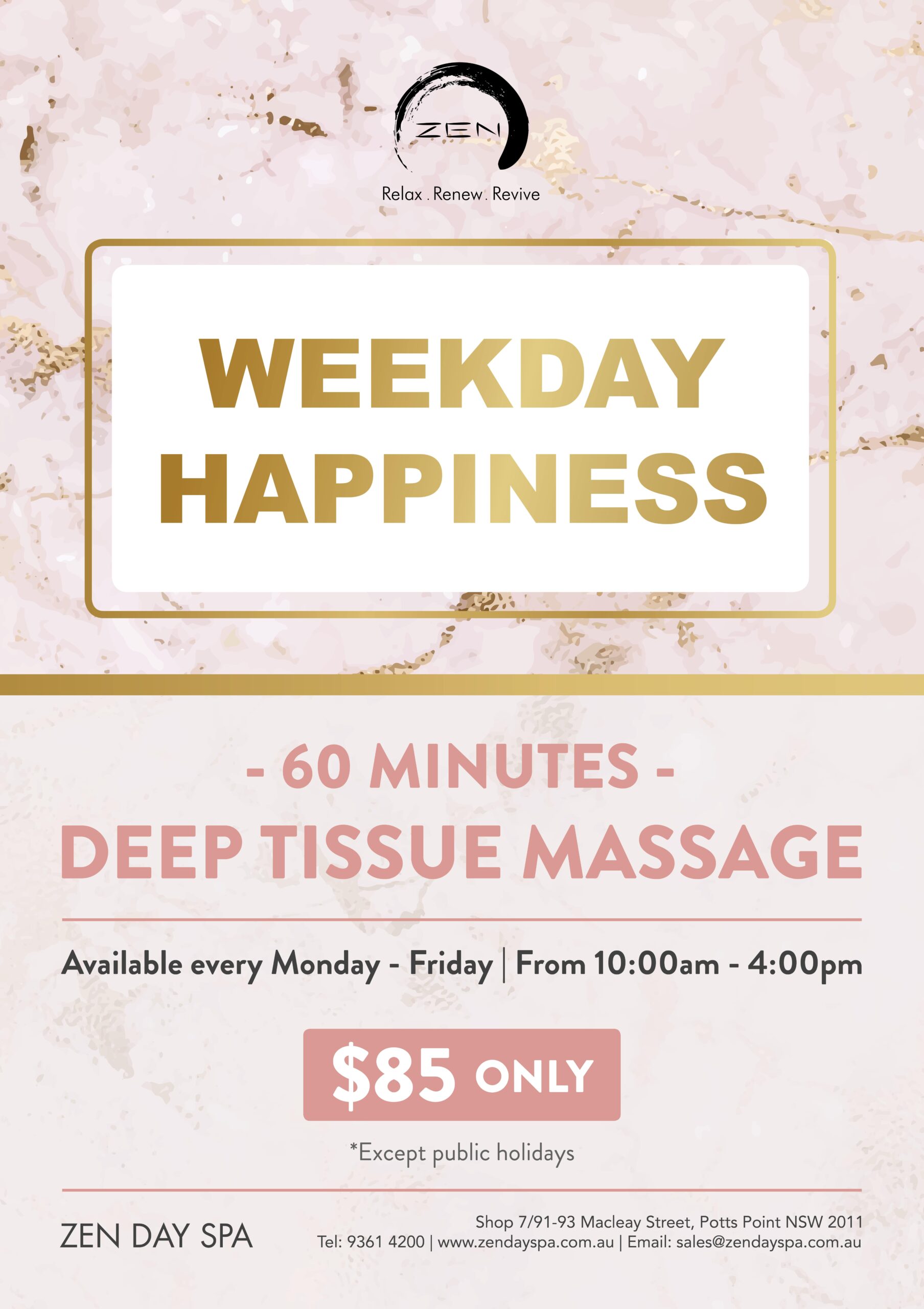 Deep Tissue Massage Deal - Zen Day Spa