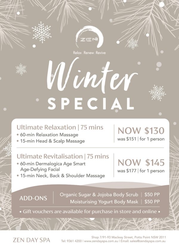 Winter Spa Packages 2024 - Zen Day Spa