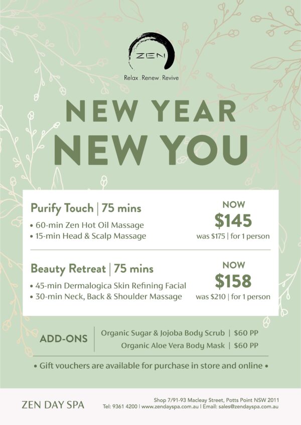 New Year Offer 2025 - Zen Day Spa